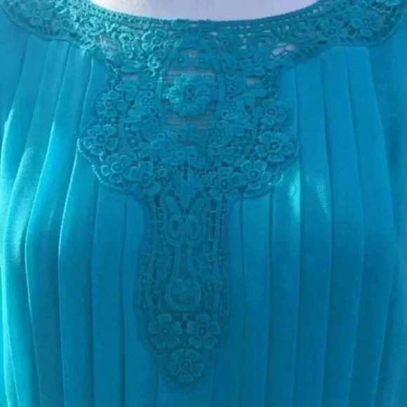 Jessica Simpson Turquoise Dress Size 12 - Picture 4 of 6